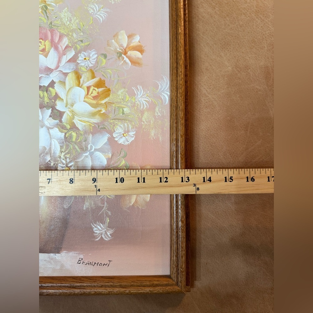 Floral Still Life Oil Painting By Beaumont - Picture 5 of 8
